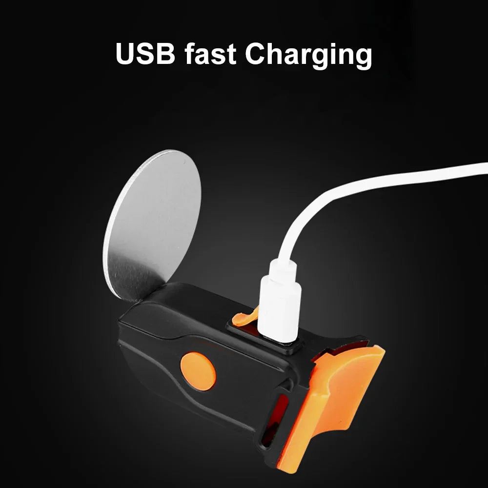 Bicycle Tail Light Round Heart Bicycle Light Charging