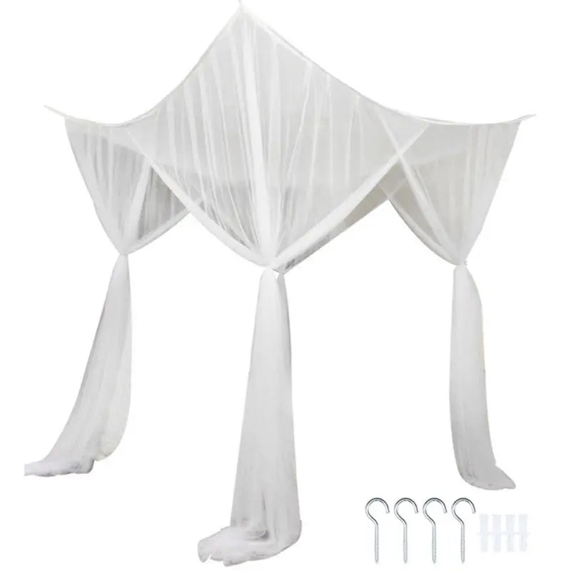Mosquito Net Canopy 4-Corner Post Student Canopy Bed