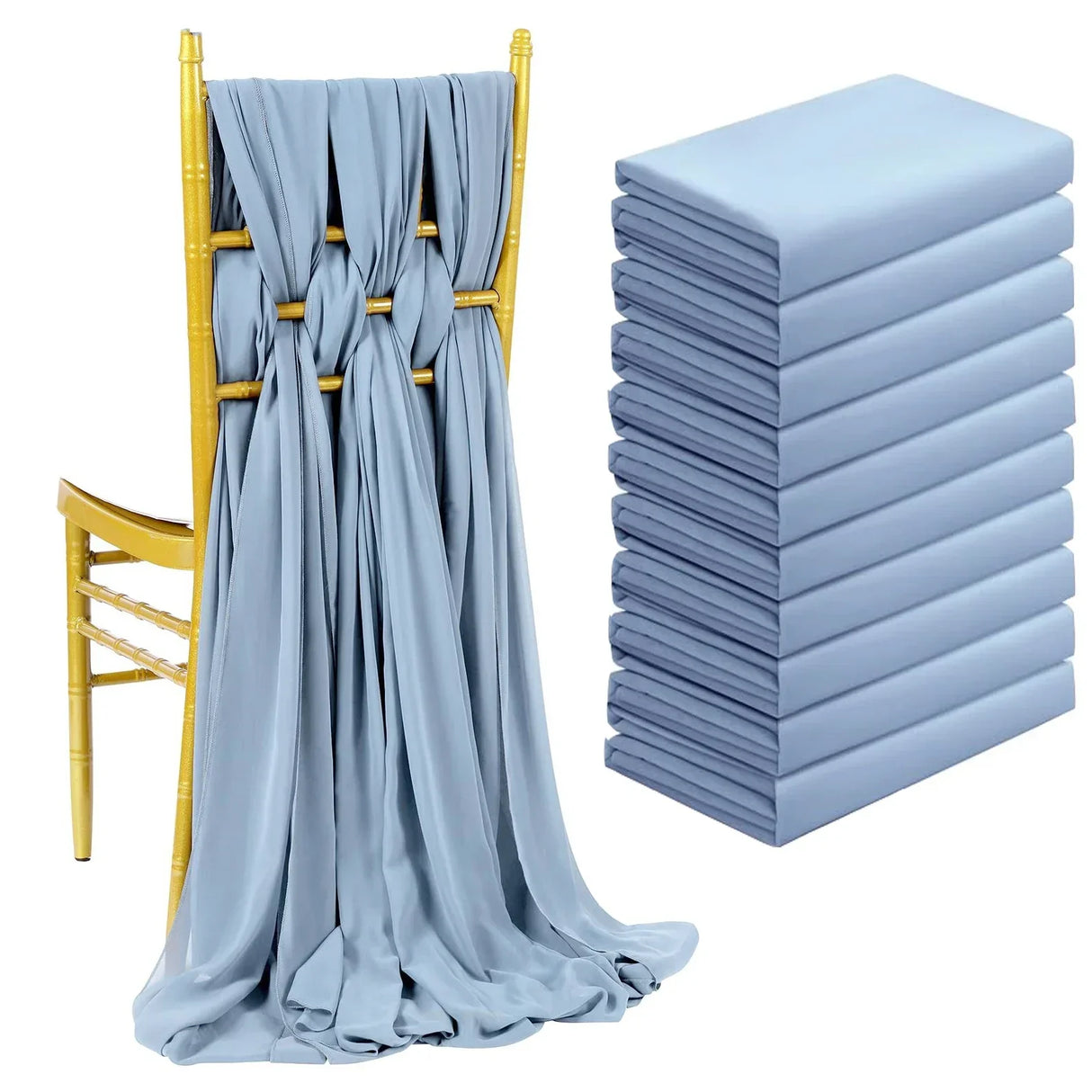 8pcs Wedding Chair Decors Chiffon Chair Sashes Wedding