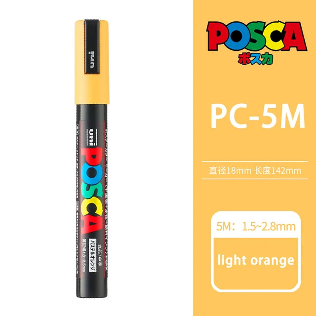 39 Colors Uni Posca PC-5M Paint Marker,1.8-2.5mm Medium
