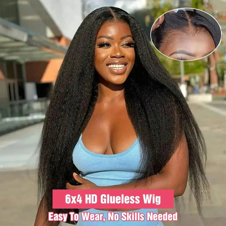 Kinky Straight 13x6 HD Lace Frontal Wig Human