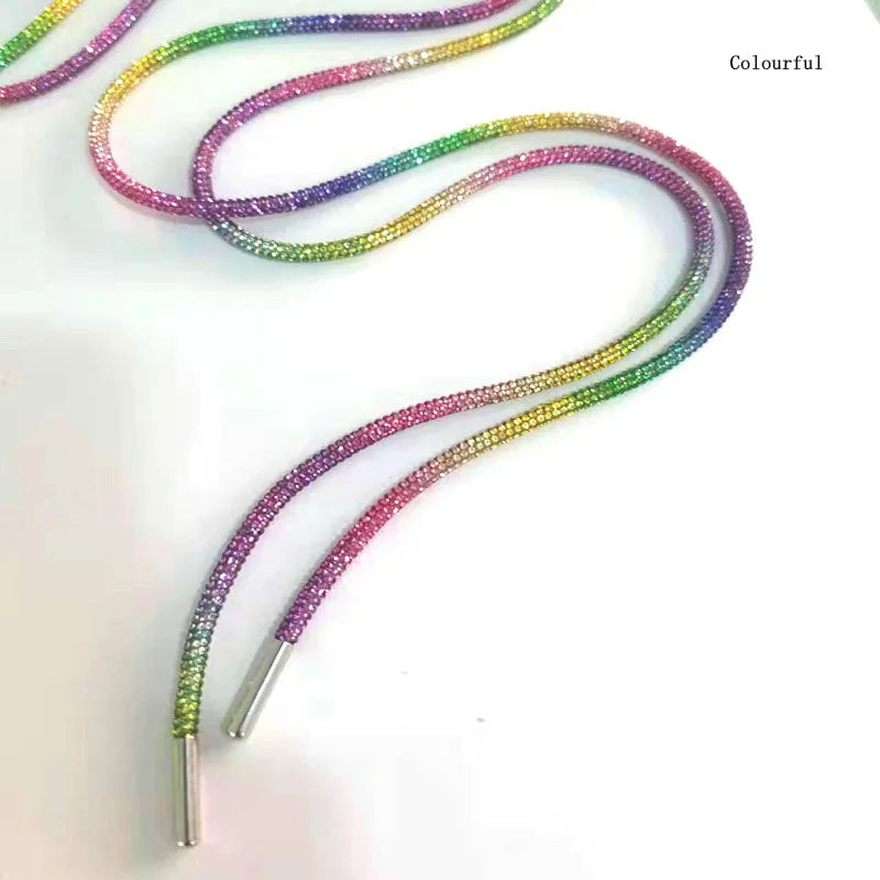 1Pcs Women Rhinestone Shoelaces Diamond Shoe Lace Sneakers