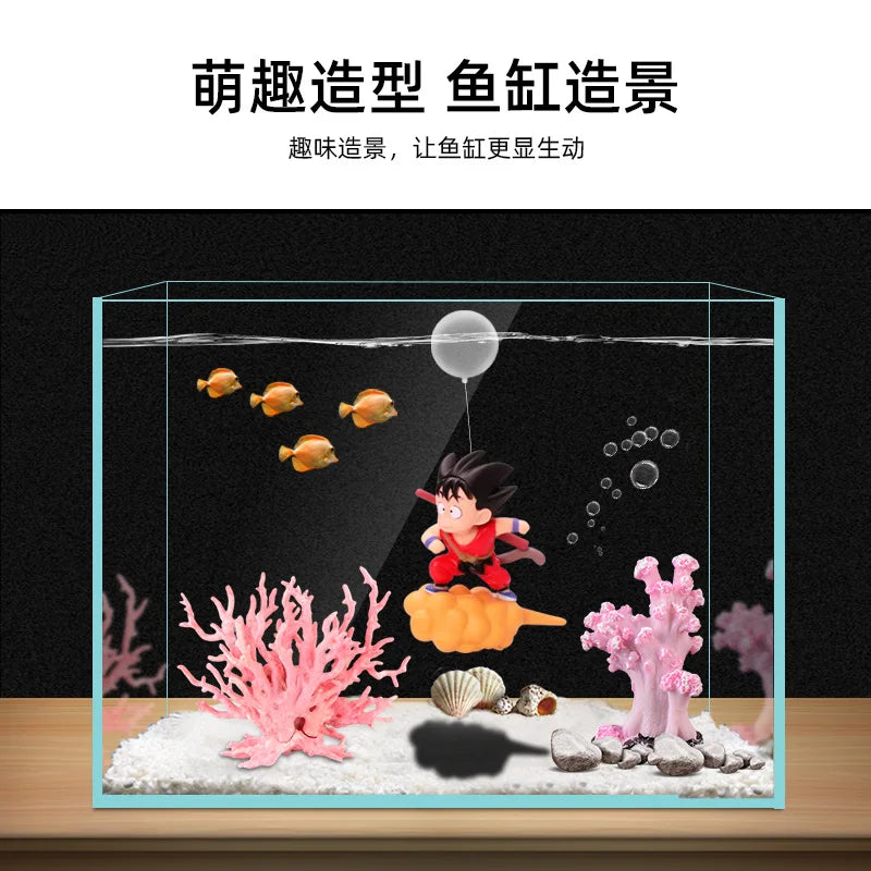 Aquarium Decor Accessories Son-Goku Sitting on The Cloud