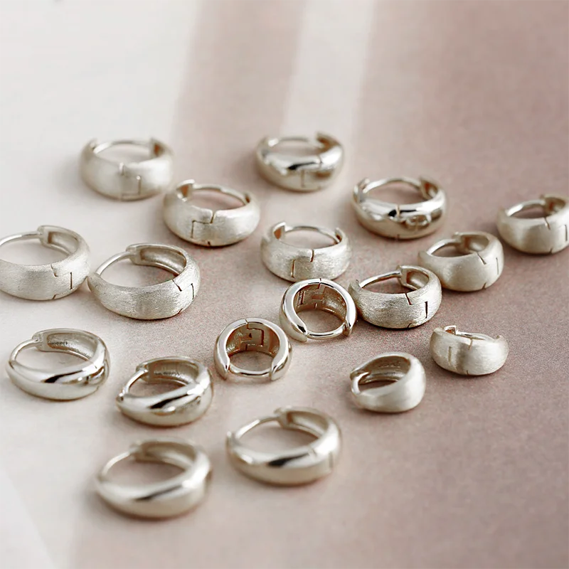 WANTME 925 Sterling Silver Premium Matte Minimalism Unisex