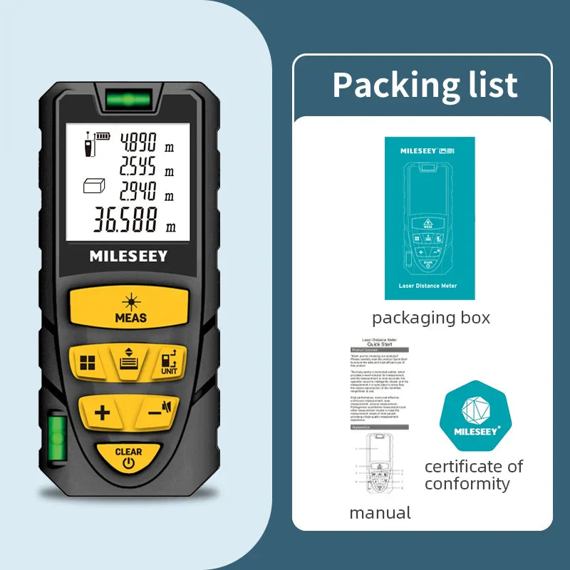 MILESEEY S6 Laser Tape Measure 40M 60M 80M