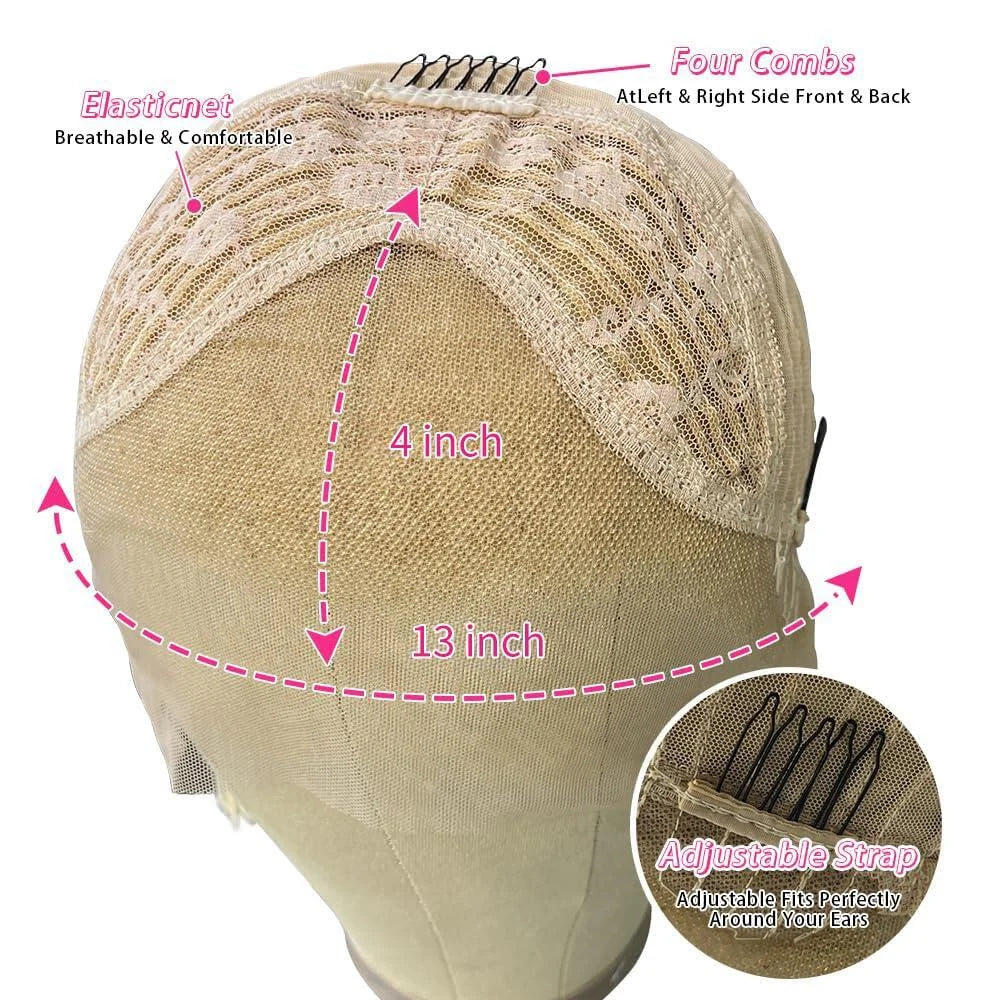 Blonde Bob Wigs Straight Short Human Hair 613