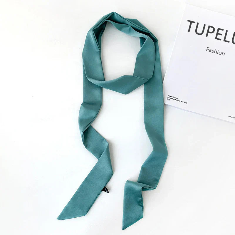 Long Silk Skinny Scarf Women Neck Hair Band