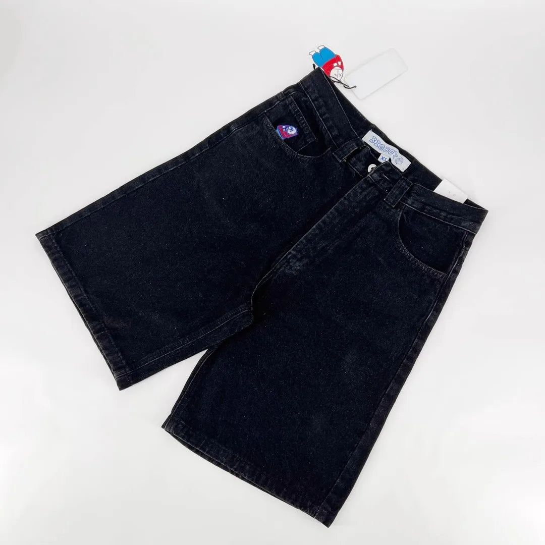 Retro Hip Hop Cartoon Graphic Streetwear Denim Shorts