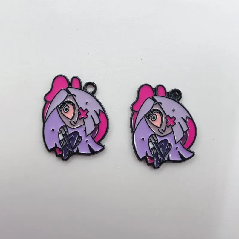 Random mixing10pcs Classic Cartoon Anime Earring Pendant DIY