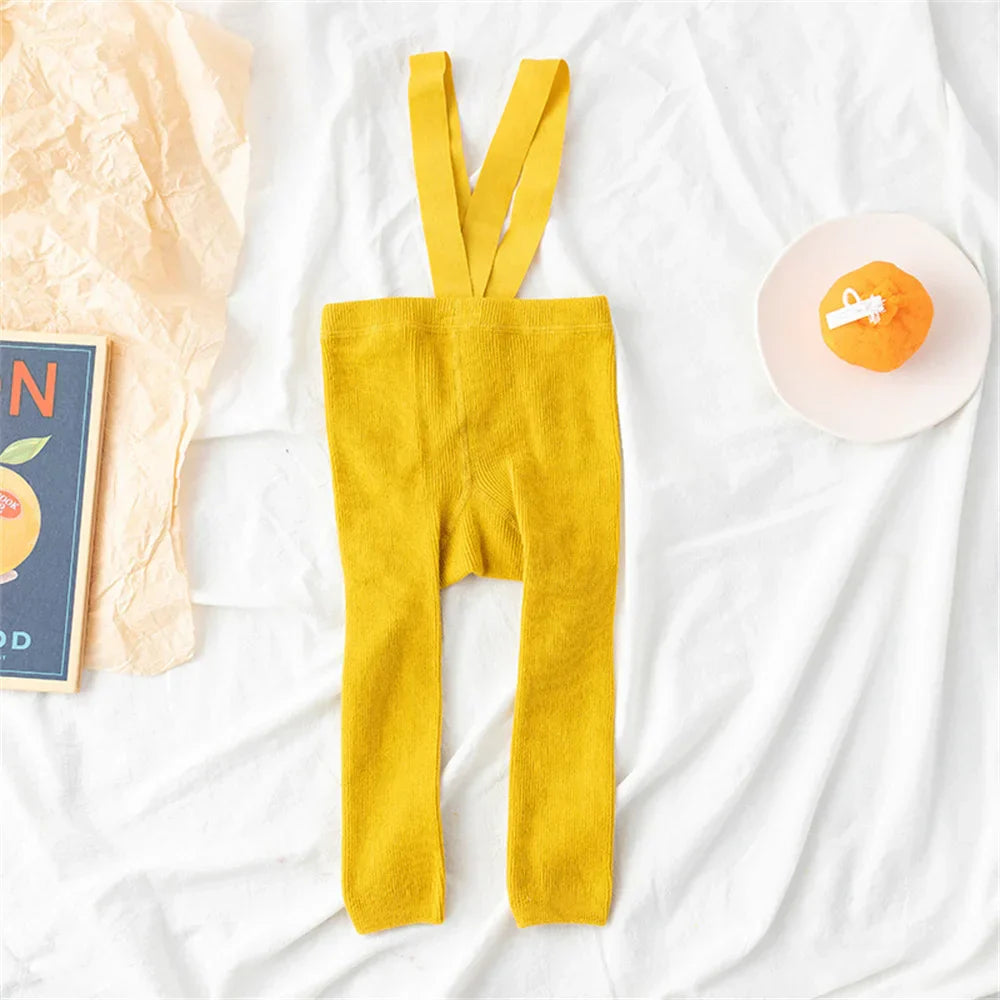 Newborn Baby Tights with Suspender Knitted High Waisted