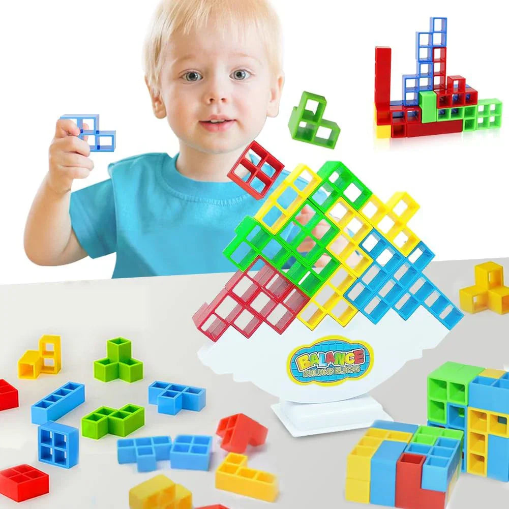 3D Tetra Tower Balance Stacking Toys Building Blocks