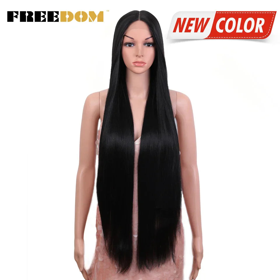 FREEDOM Synthetic Lace Front Wigs For Women Super