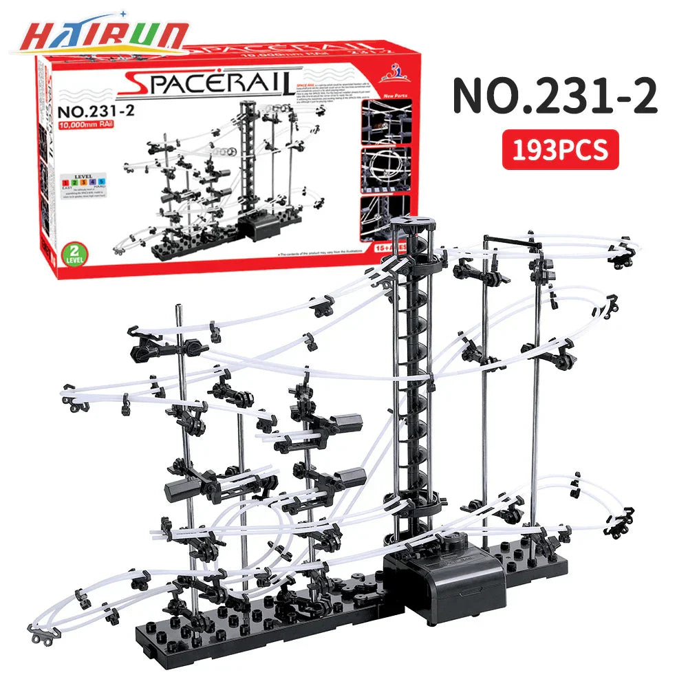 193PCS Roller Coaster Runway Maze Circuit Ball Track