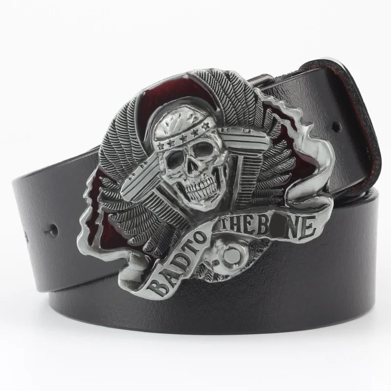Fashion Hip Hop Style Belt Death's Head Skull