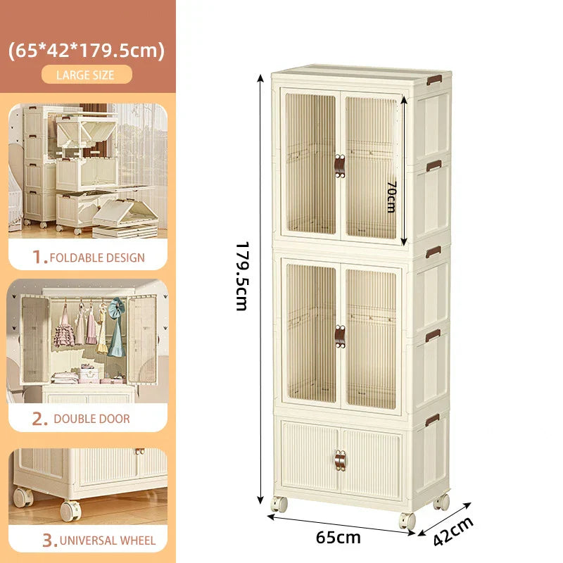 Baby clothes storage cabinet Free installation of baby