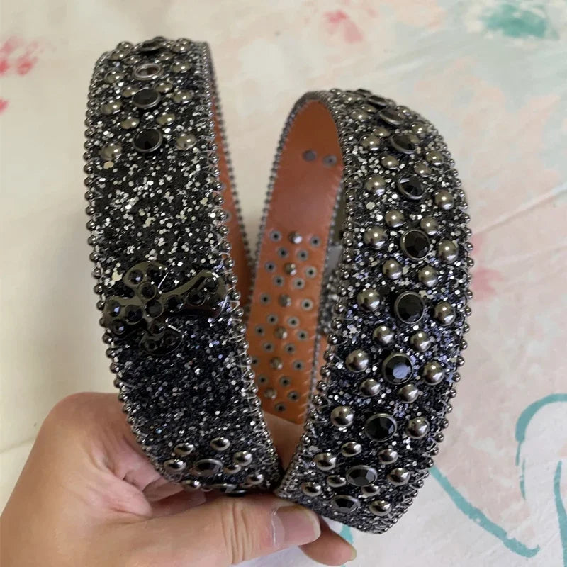 NOWISBB Y2K Rhinestones Belts Quality Western Cowgirl Cowboy