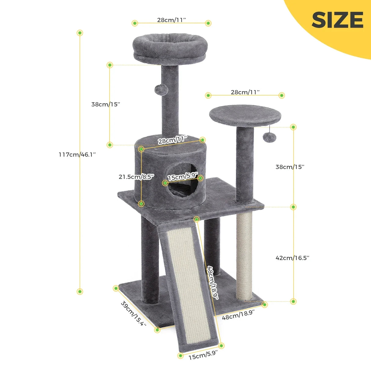 Free Shipping Multi-Level Cat Tree For Cats With