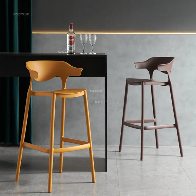 Nordic Plastic Living Room Leisure Bar Chairs Modern