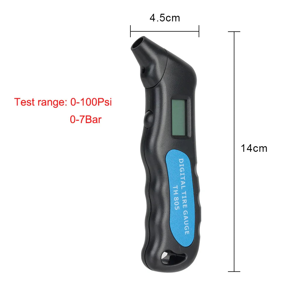 0100Psi7Bar Motorcycle Tire Test Gauge Tester TPMS Tyre