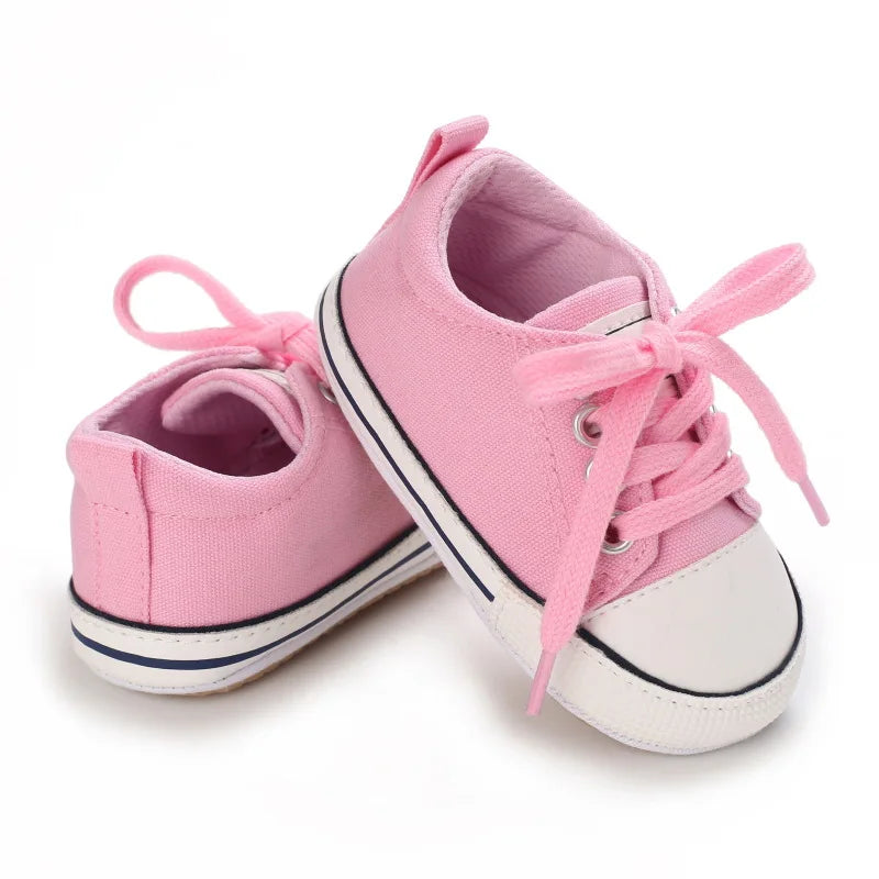 2023 New Baby Casual Shoes 4-color Lace-up Canvas
