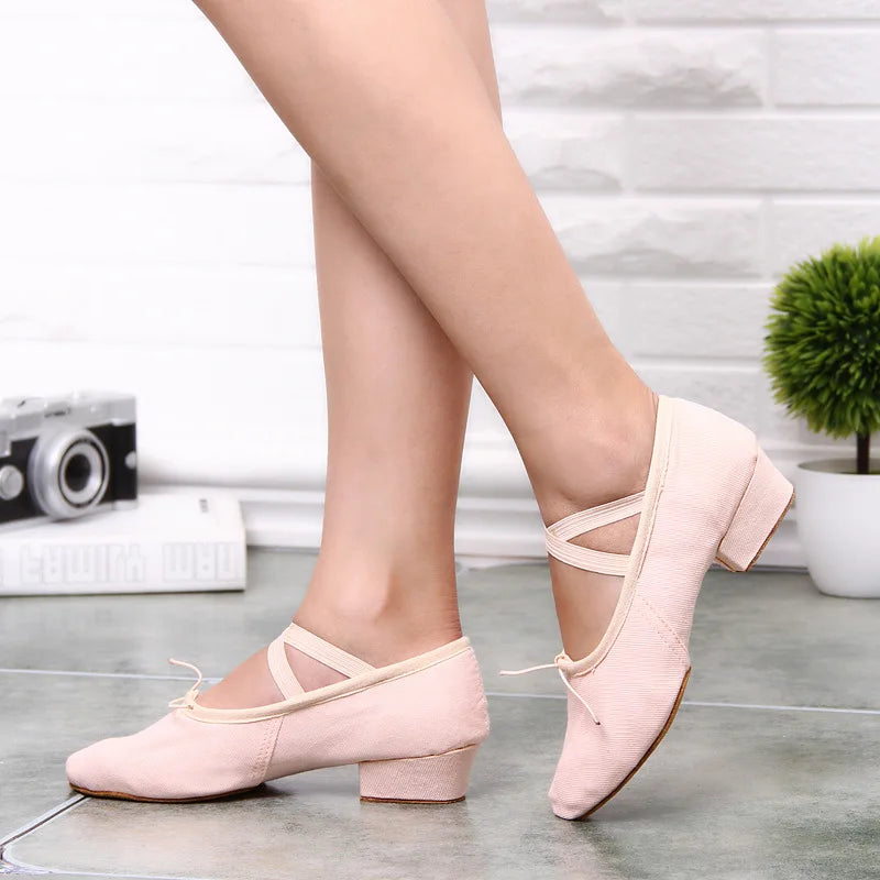 WomanLatin Dance Shoes for Girls Ladies Practise Teachers