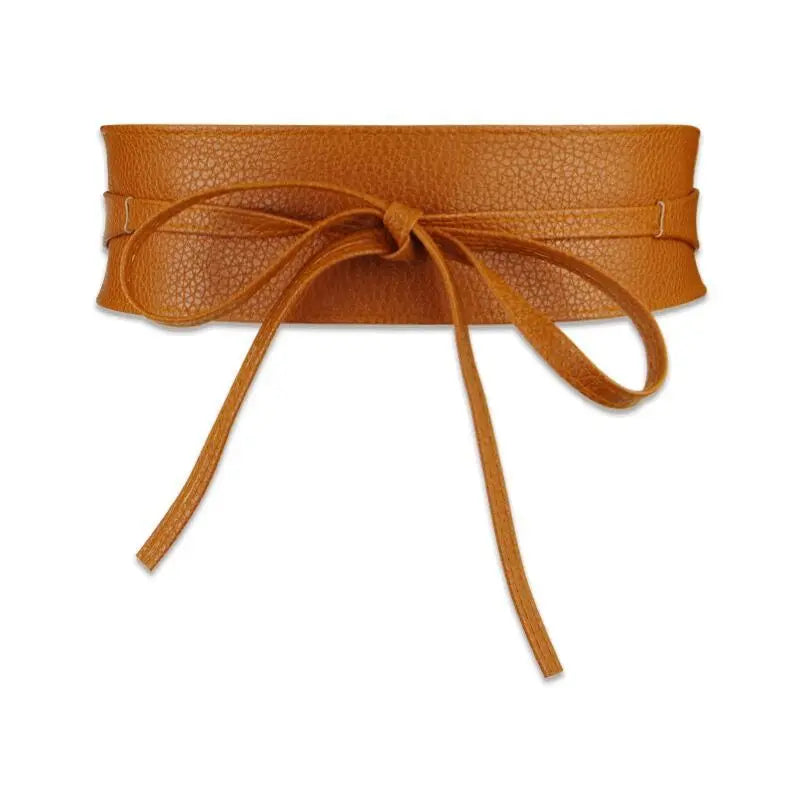 Women Belt for Dress Leather Bowknot Wide Belts