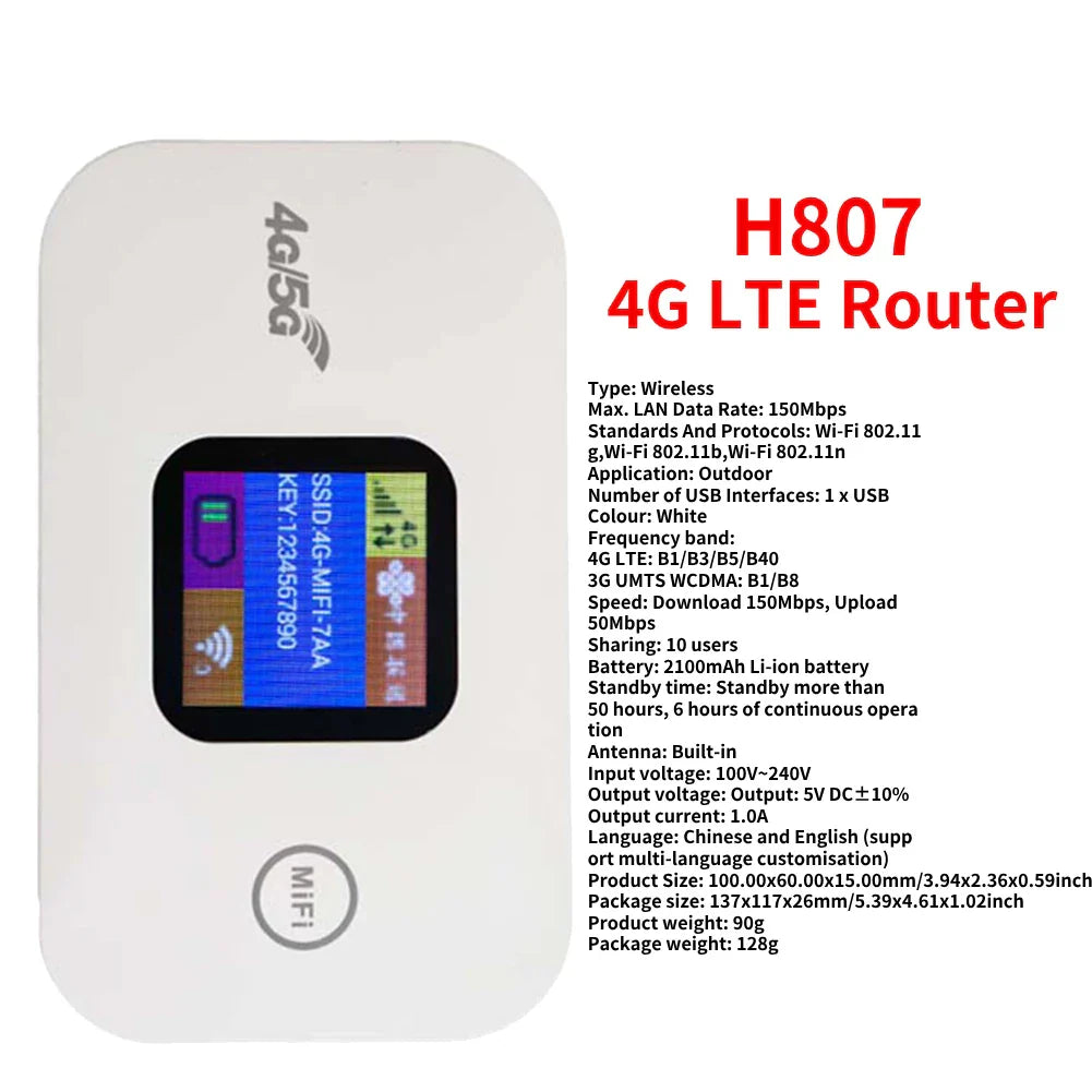 150Mbps 4G LTE WiFi Router Portable Pocket Wifi