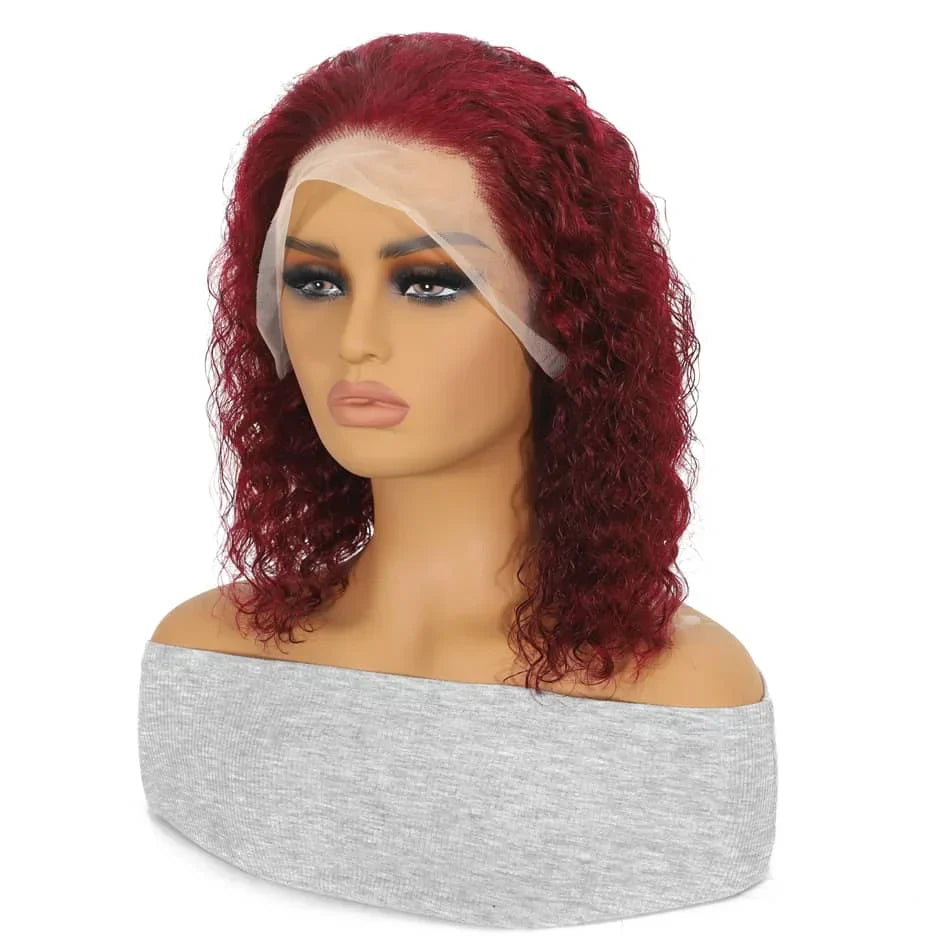 Deep Curly 99J Bob Wigs Human Hair Water