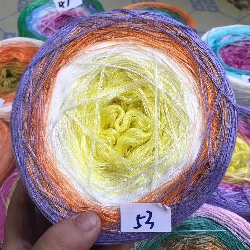 300g Cake Gradient Color Crocheted Shawl Blanket DIY
