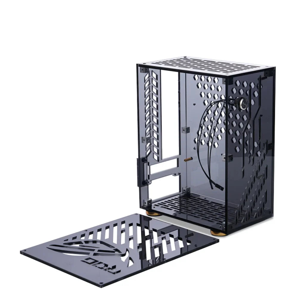 Portable Small Computer Case Plexiglass Shell Compact PC