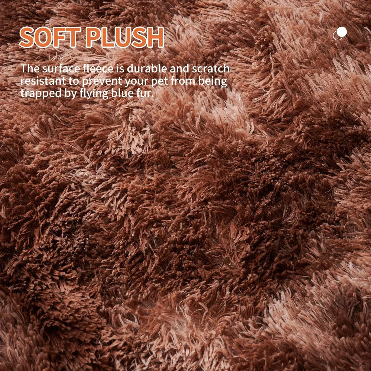 Calming Dog Bed Fluffy Plush Dog Mat for