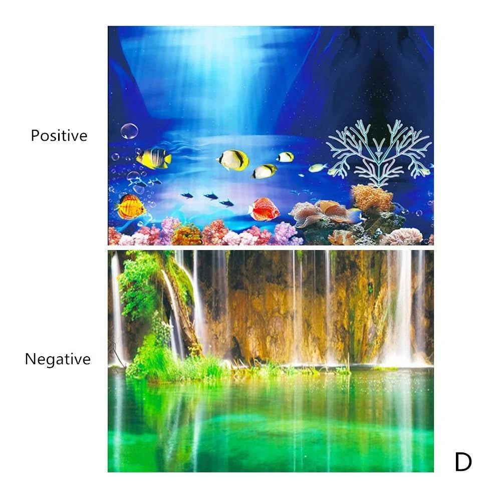 Aquarium Background Decoration Sticker Fish Tank Landscape Sticker