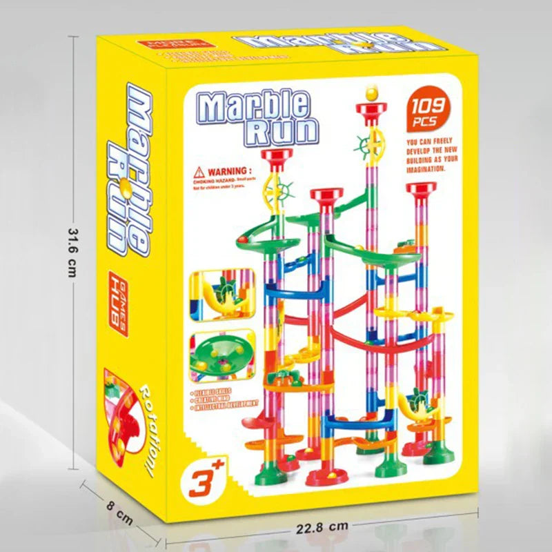 Marble Run Race Track Building Blocks Kids 3D