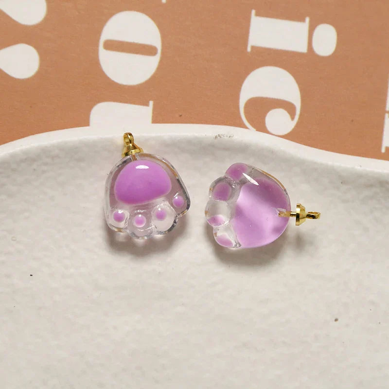10pcs Cartoon Jelly Color Drop Oil Cat Claw