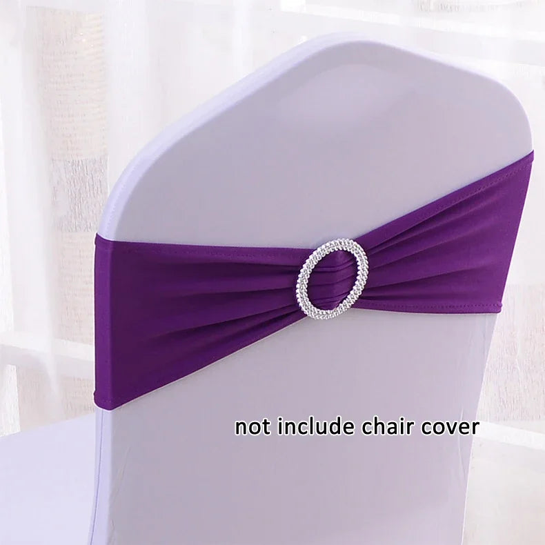 50pcs/lot Stretch Lycra Spandex Chair Covers Bands With
