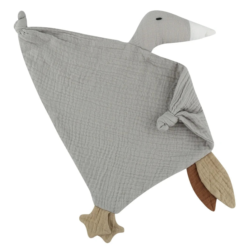 Pure Cotton Muslin Baby Bib Cute Goose Sleeping