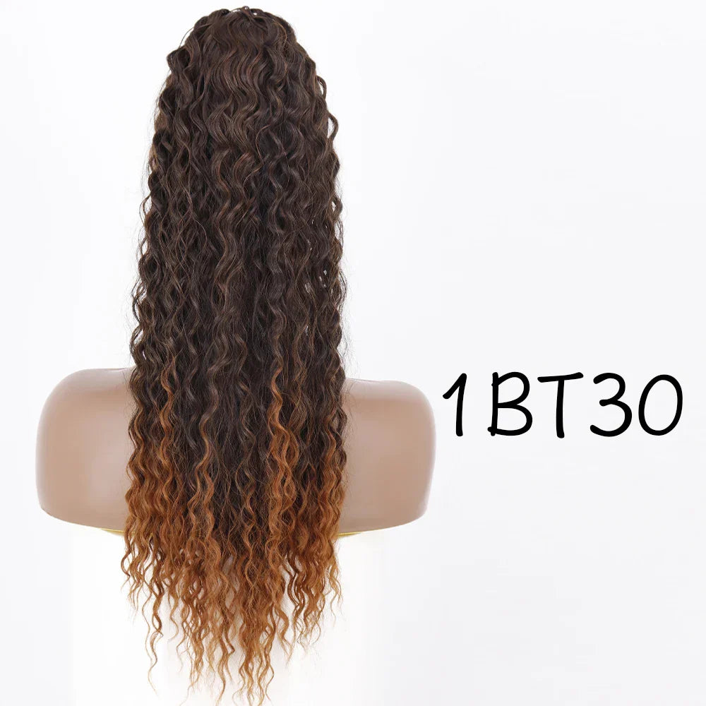 LISI GIRL Synthetic Drawstring Ponytail Long Curly Ponytail