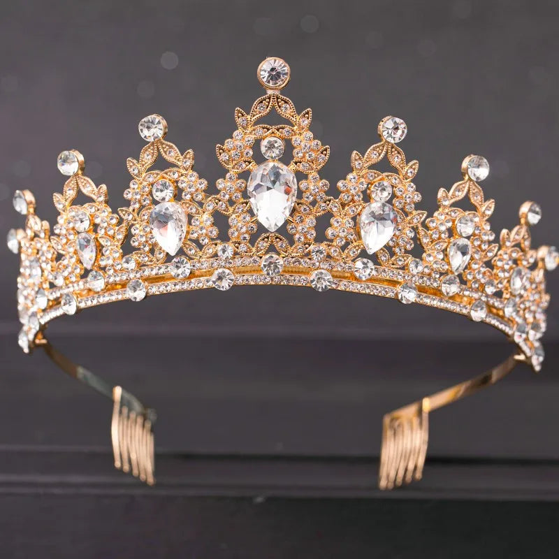 Wedding Hair Tiara Crystal Bridal Tiara Crown Silver