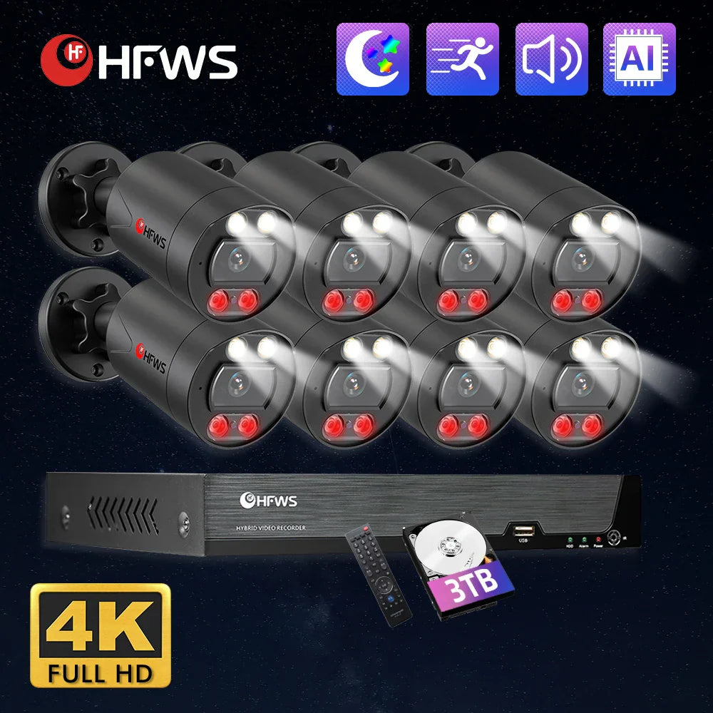 Surveillance Camera System 4K Video Recorder Nvr 8CH