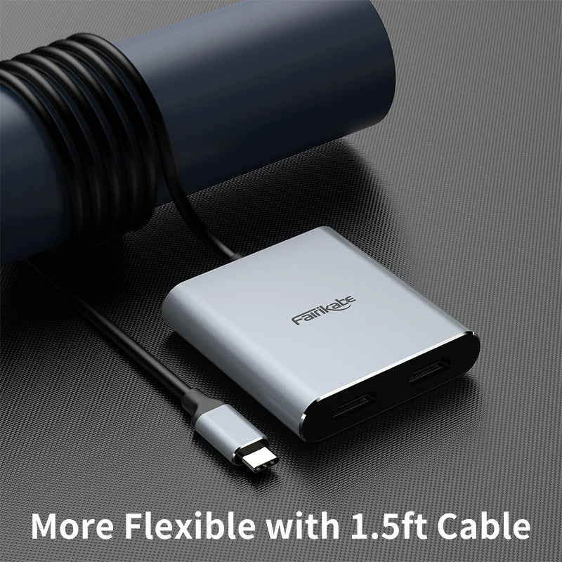 USB C to Dual HDMI Hub 4K60Hz Docking