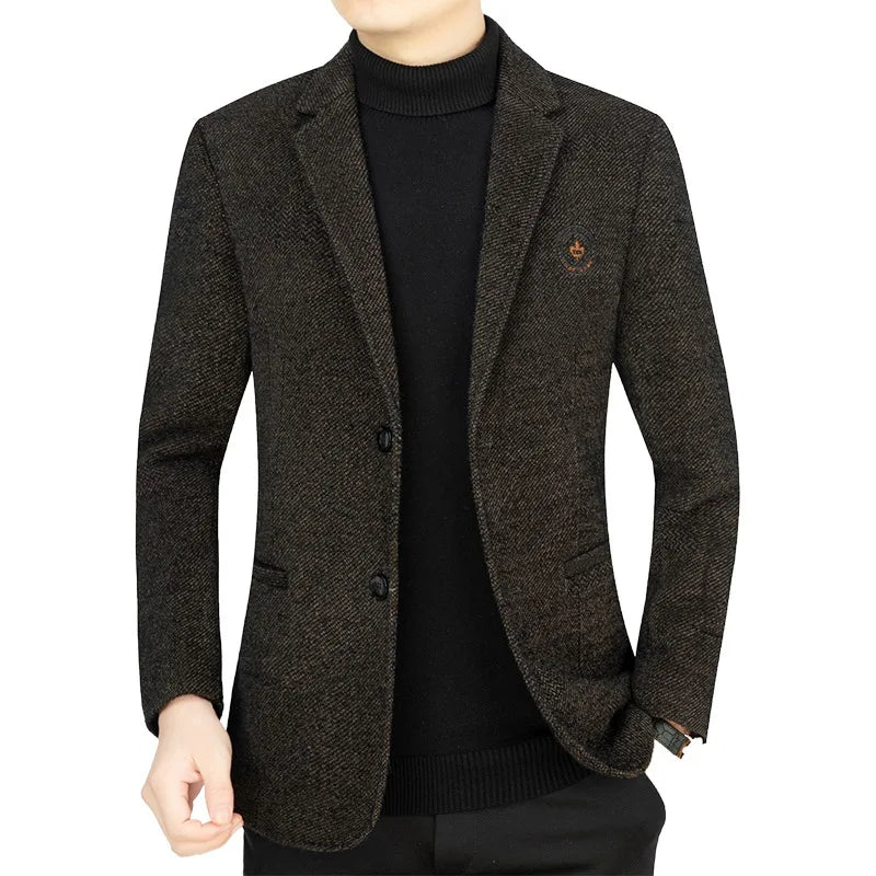 New Men Autumn Winter Cashmere Blazers Suits Jackets