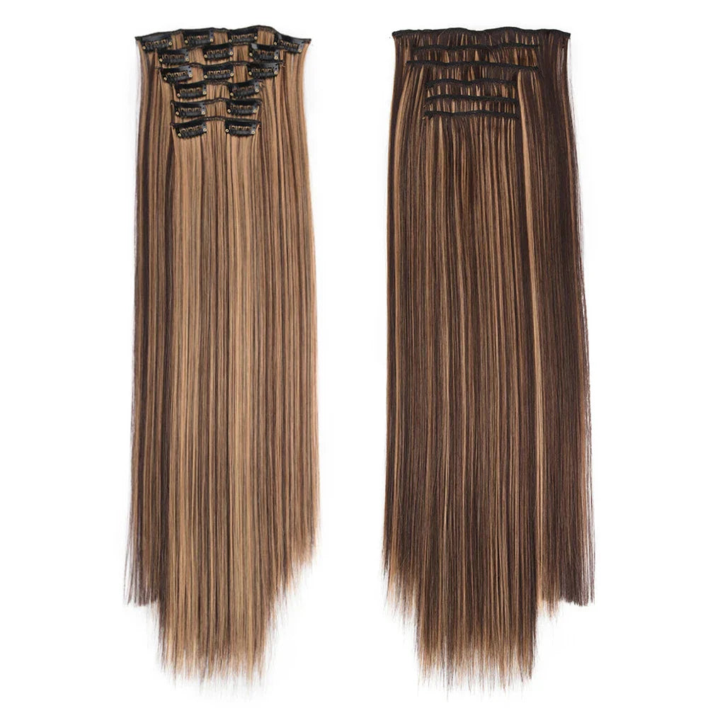 Synthetic Clip in Hair Extensions 6 Pcs/Set 16