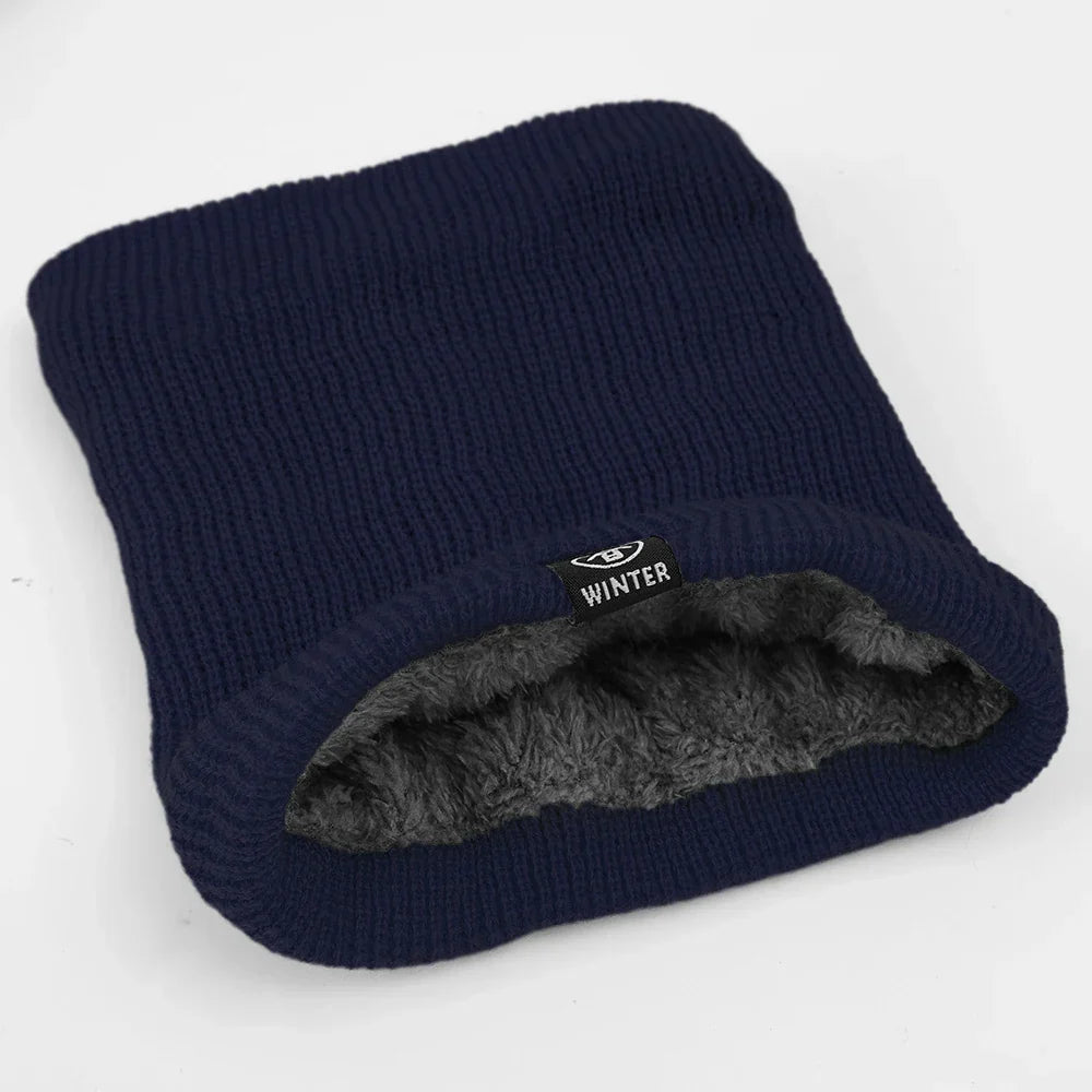 Solid Winter Plush Muffler Woolen Knitting for Women
