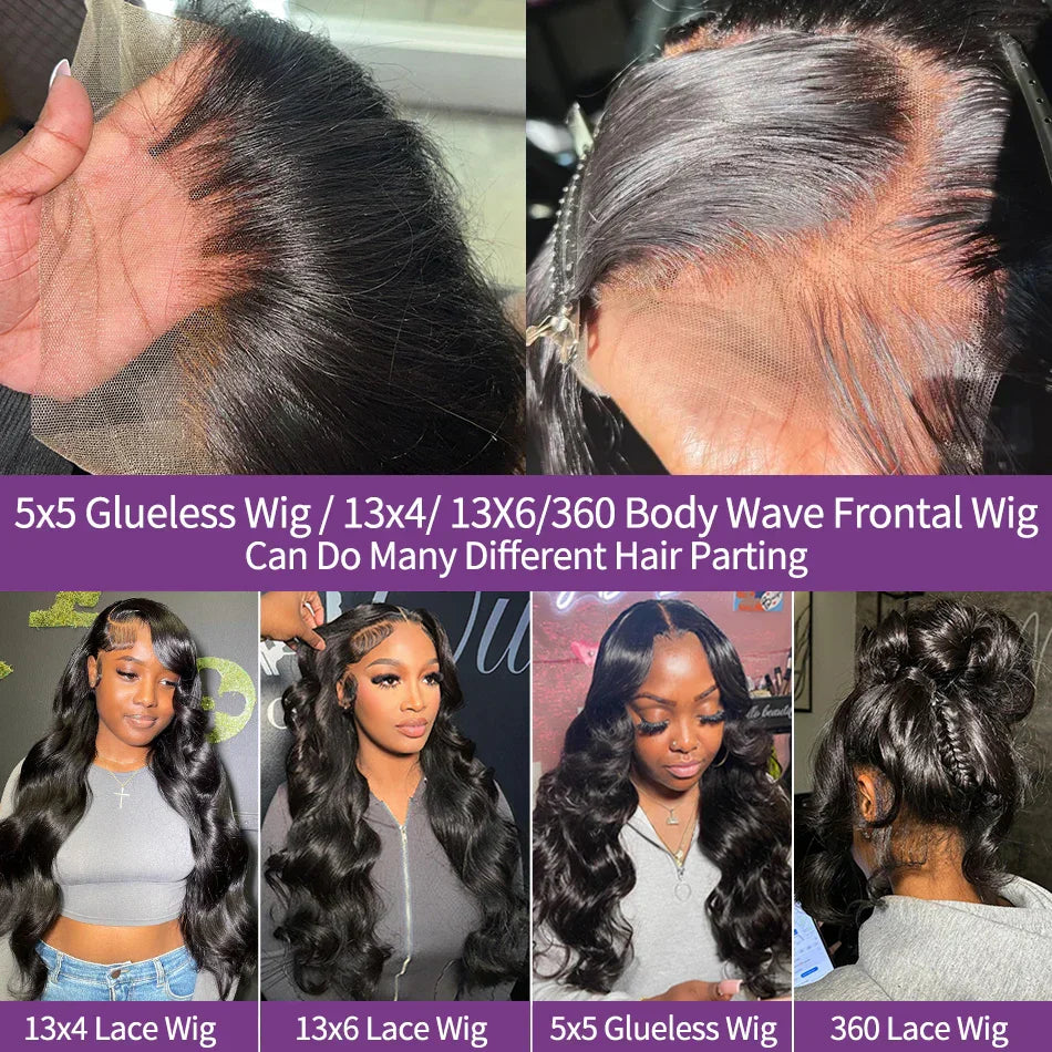 30 40 Inch Body Wave 13x4 13x6 HD