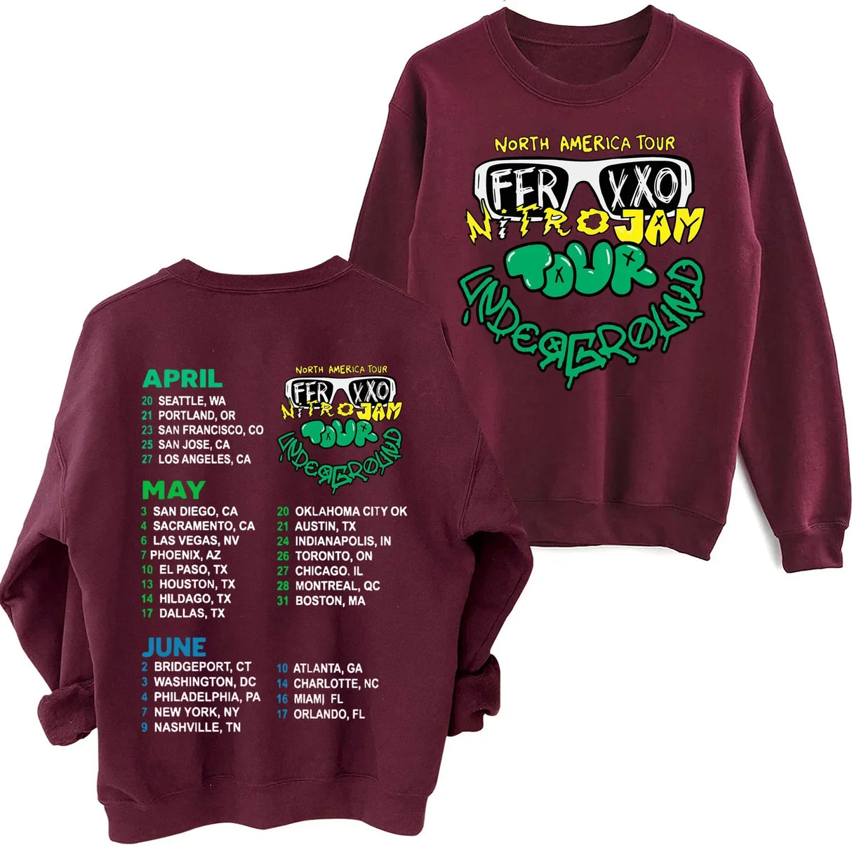 Feliz Cumpleanos Ferxxo World Tour Sweatshirt Man Woman
