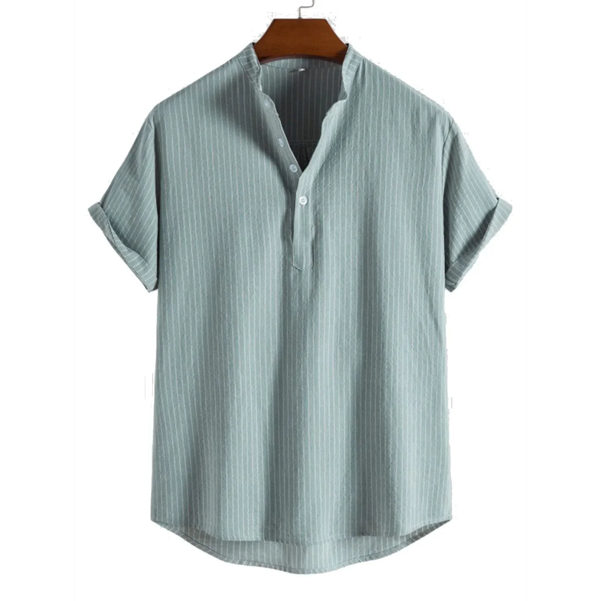 Men's Casual Blouse Cotton Linen Shirt Loose Tops