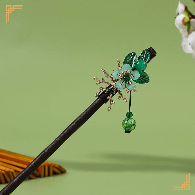 Chinese Hanfu Hair Stick Forks For Women Flower