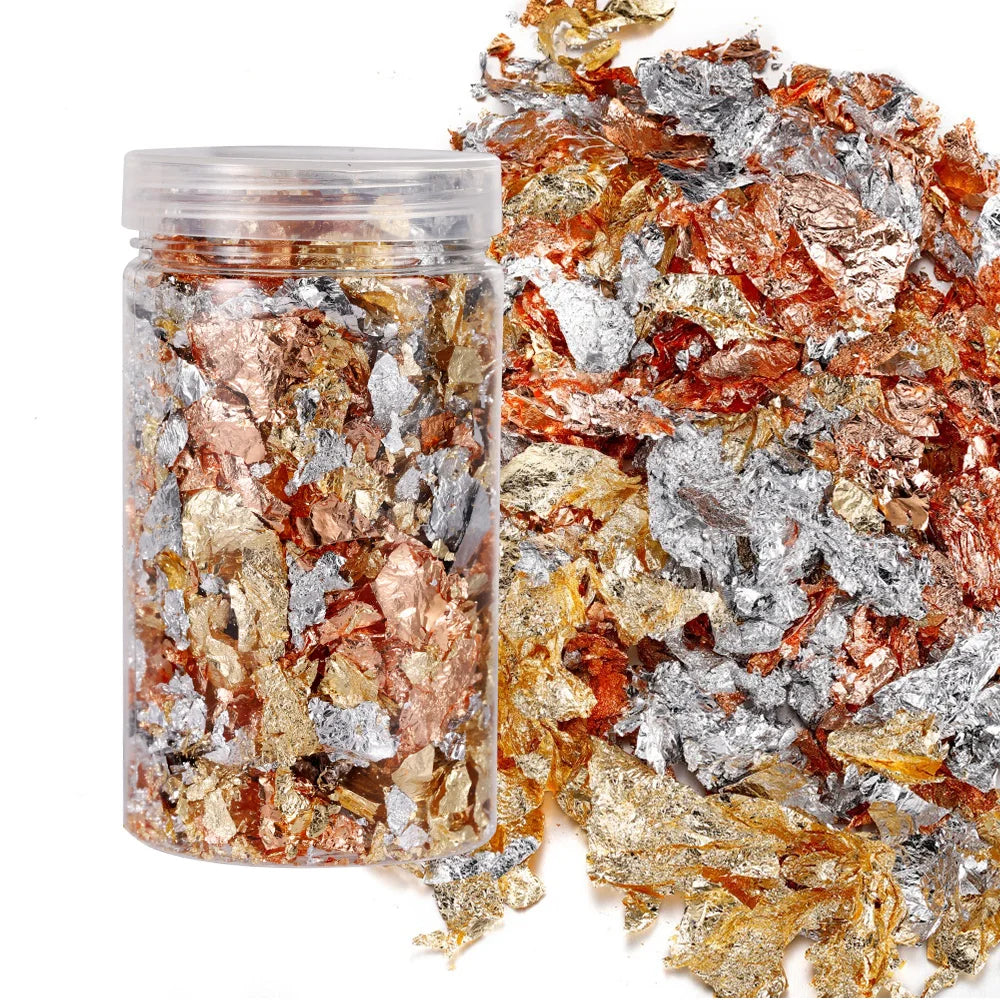 1box Gold Leaf Flakes Sequins Glitters Epoxy Resin