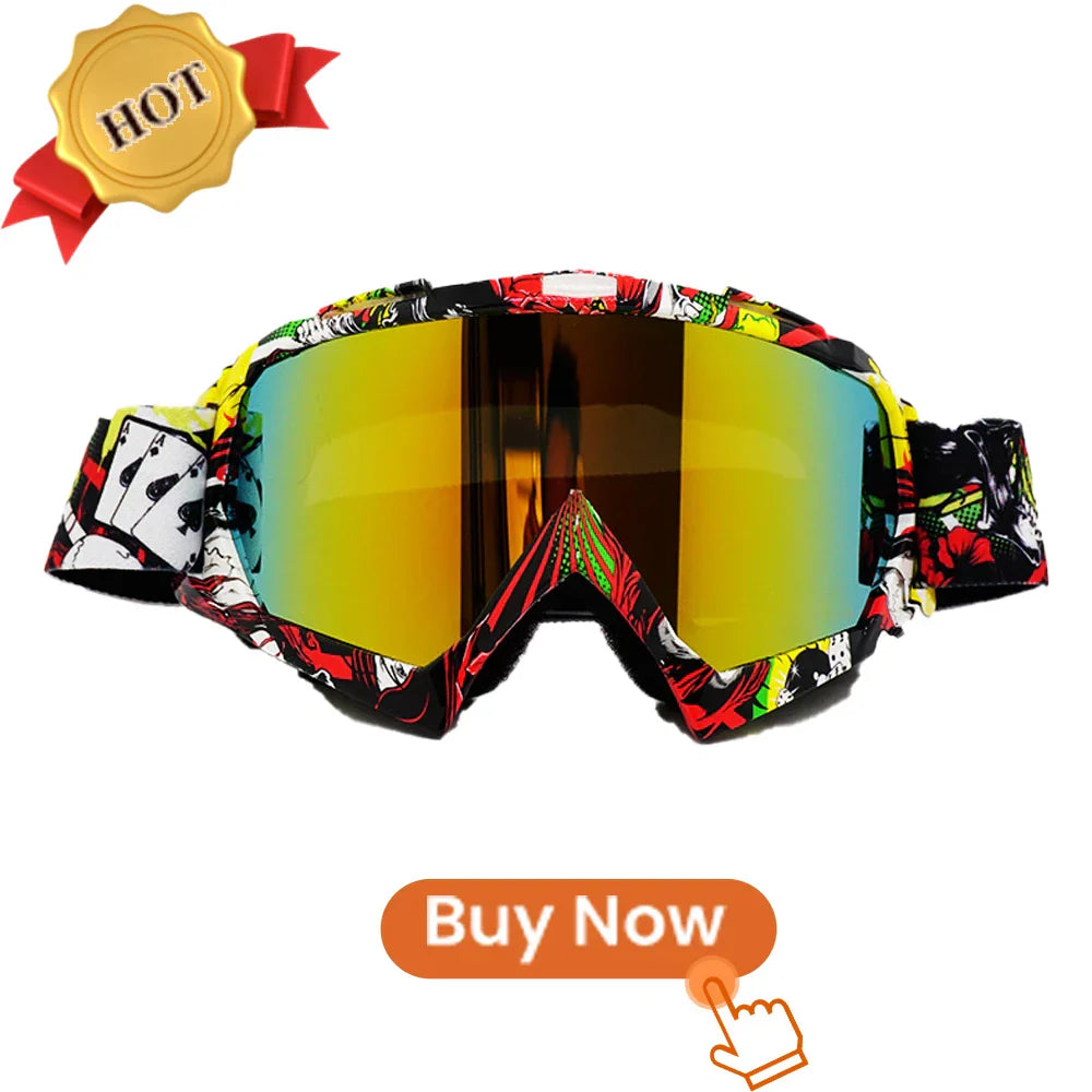 Newest Motorcycle Goggles for Men Retro Motocross Riding