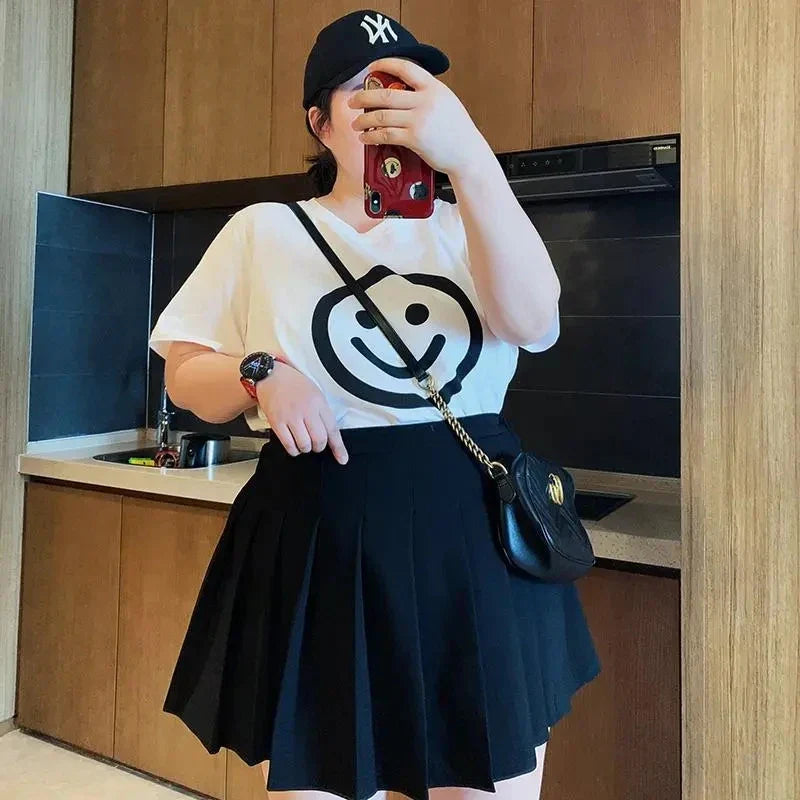 Fashion Pleated Plus Size Sexy Short Mini Skirts